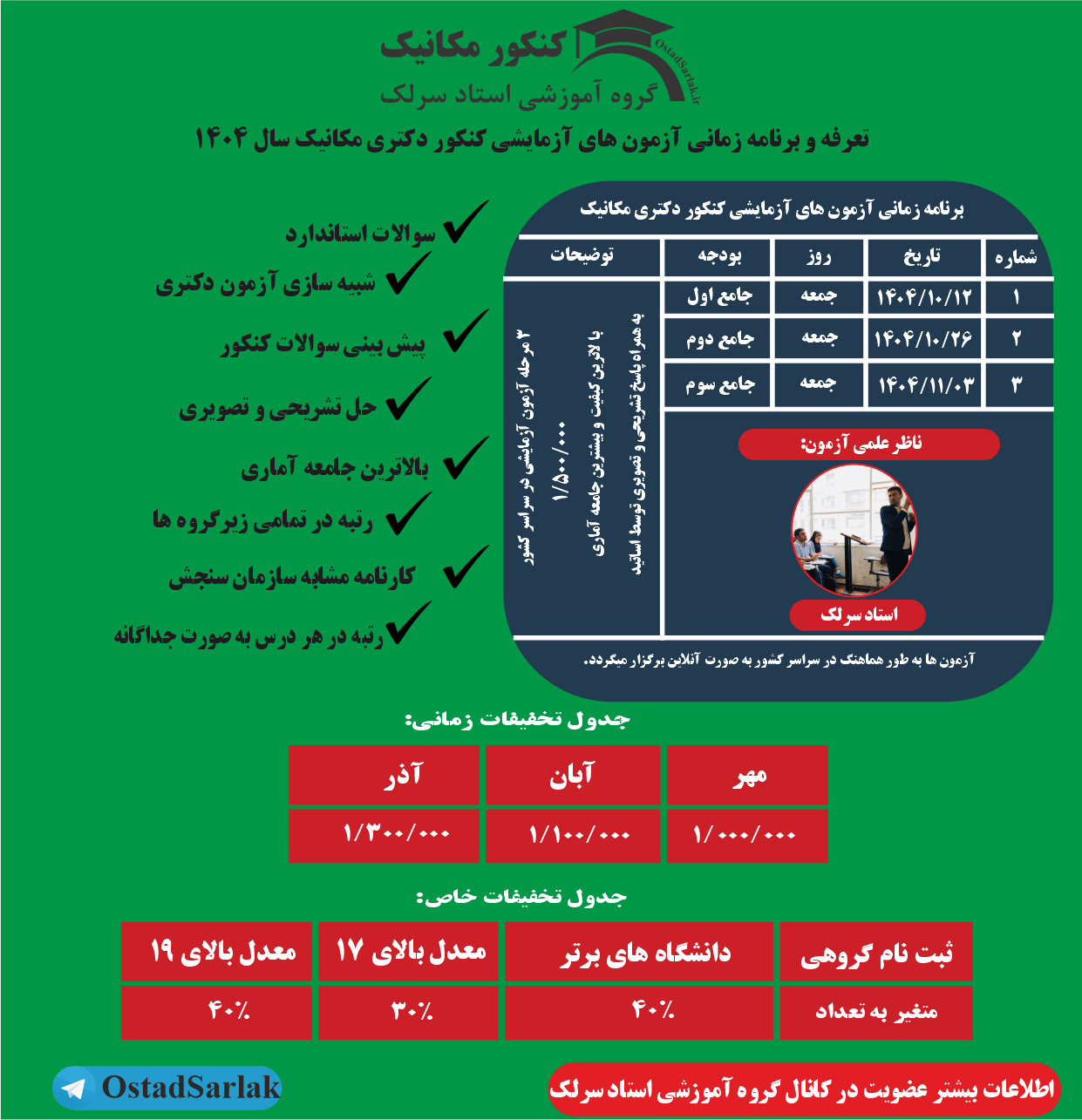 آزمون آزمایشی کنکور دکتری مکانیک آزمون آزمایشی کنکور دکتری مکانیک