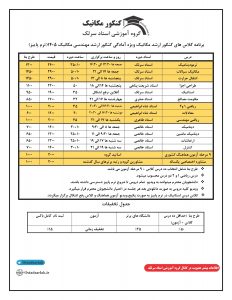 کلاس کنکور ارشد مکانیک